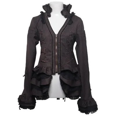 Veste (Marron, Noir) de Gothicana by EMP Polyester, Viscose