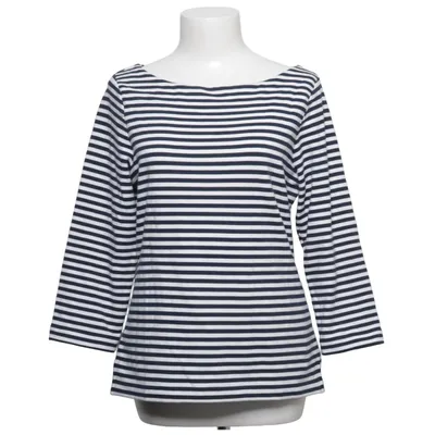 Långärmad t-shirt (Blå, Vit) från Gap Body Bomull, Elastan, Polyester