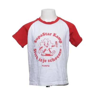 Honkball T-shirt (Wit, Rood) Katoen