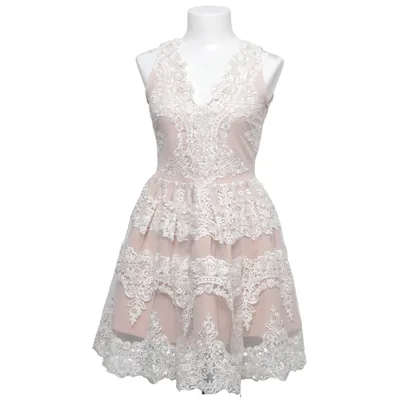Cocktailklänning (Beige, Vit) från Ever Pretty Polyester, Viskos