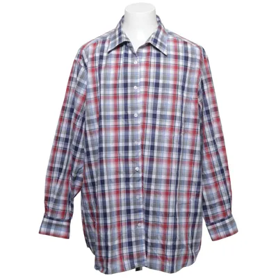Shirt (Blauw, Rood, Wit) van Walbusch Katoen