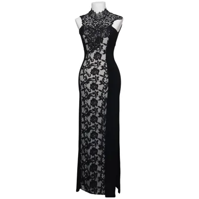 Robe de soirée (Noir, Blanc) de Progress Élasthane, Polyester