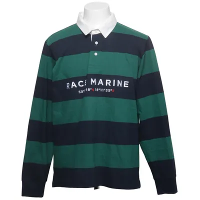 Rugby shirt (Groen, Blauw) van Race Marine Katoen