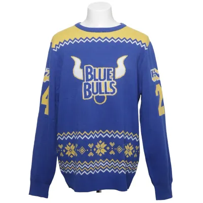 Julesweater (Blå, Gul, Hvid) fra HV71 Akryl