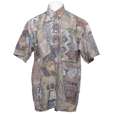 Kortärmad skjorta (Brun, Flerfärgad) från Angelo Litrico Linne, Polyester