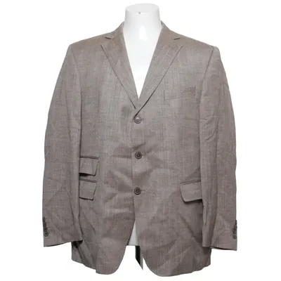 Blazer (Beige) de E. Thomas Lin, Soie, Laine