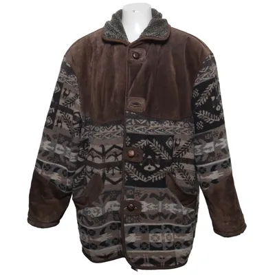 Veste en peau de mouton retournée (Marron, Gris, Beige) de New Fast Acrylique, Polyester, Laine