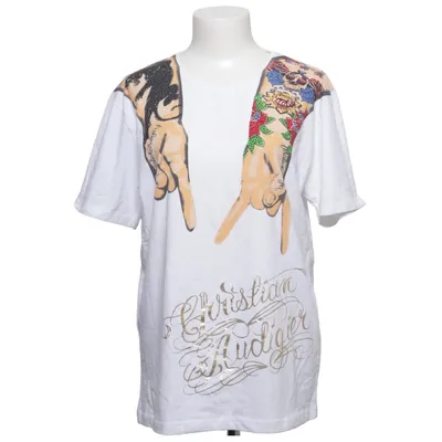 T-shirt (Vit, Flerfärgad) från Christian Audigier Bomull