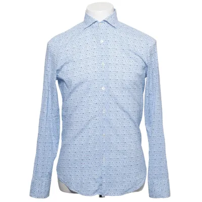 Shirt (Blue, White) from Fedeli Cotton, Elastane