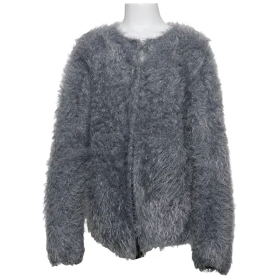 Cardigan (Gray) from Zara Knitwear Acrylic, Metallic fiber, Polyester