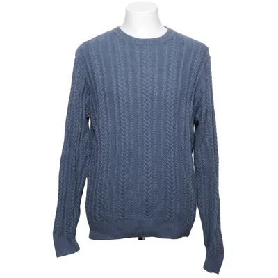 Sweater (Blue) from Dressmann Cotton, Polyamide, Wool