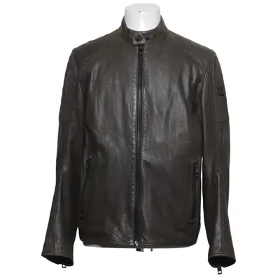 Veste en cuir (Vert) de Hugo Boss Coton, Cuir, Modal, Polyester