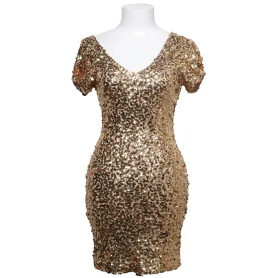 Cocktail dress (Beige, Gold) from Oneness Polyester