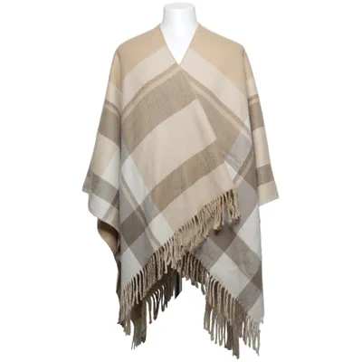 Poncho (Beige, Multicolored) from James Pringle Weavers Acrylic