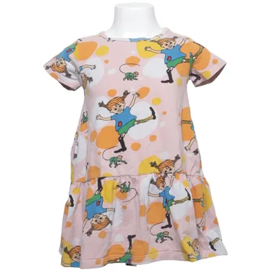 Klänning (Rosa, Flerfärgad) från Pippi Långstrump Bomull, Elastan, Lyocell