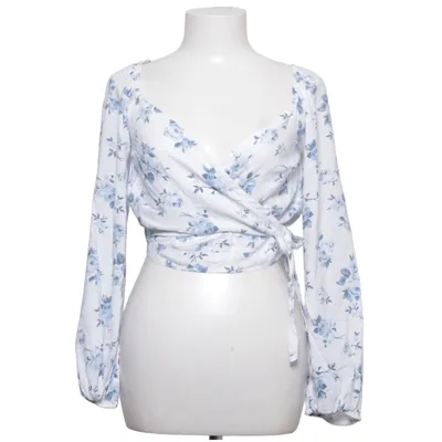 Blouse portefeuille (Blanc, Bleu) de Hollister Polyester, Viscose