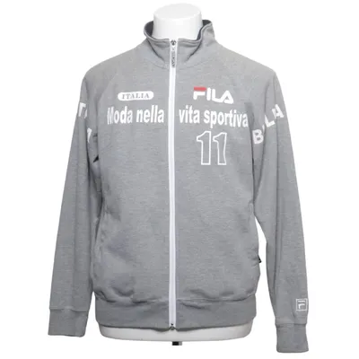 Sports jacket (Gray) from Fila Cotton, Polyester, Polyurethane