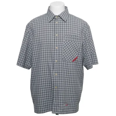 Short sleeve shirt (Gray, White) from Exxtasy Polyester, Viscose