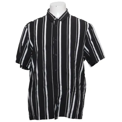 Kortärmad skjorta (Svart, Vit) från Bershka Polyamid, Viskos