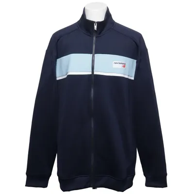 Trainingsjack (Blauw, Wit) van New Balance Katoen, Elastaan, Polyester