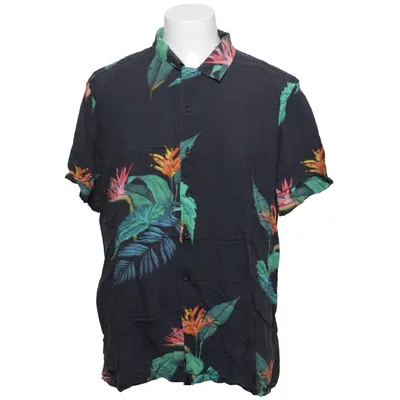 Kurzarmhemd (Schwarz, Mehrfarbig) von ASOS Viskose