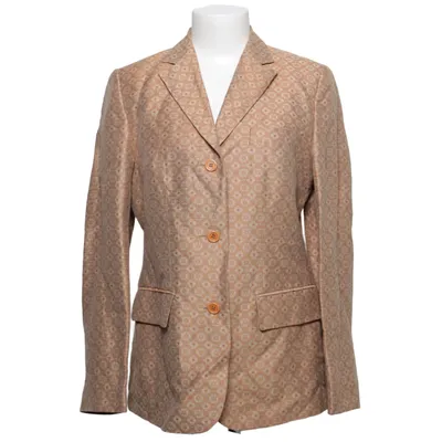 Blazer (Beige) de Lene Sand Acétate, Acrylique, Coton, Lin, Nylon