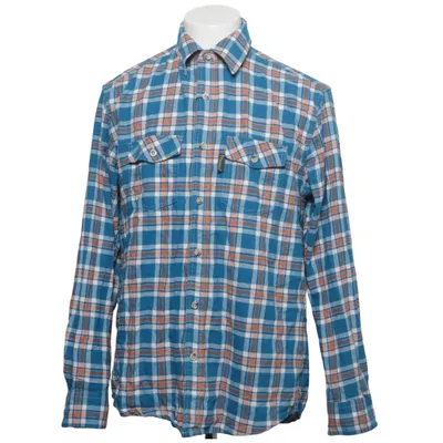 Chemise en flanelle (Bleu, Orange, Blanc) de Pinewood Coton