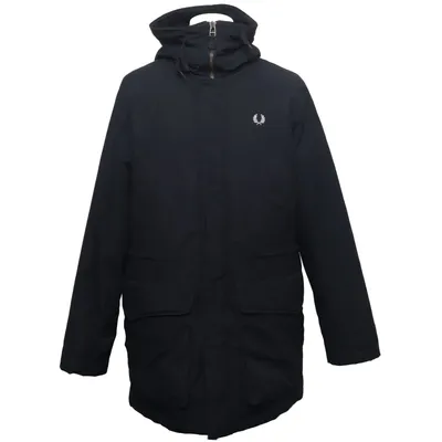 Parka (Black) from Fred Perry Acrylic, Cotton, Polyamide, Polyester