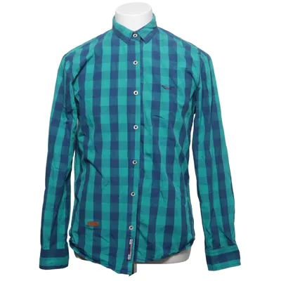 Shirt (Blauw, Groen) van X-RAY Katoen, Linnen