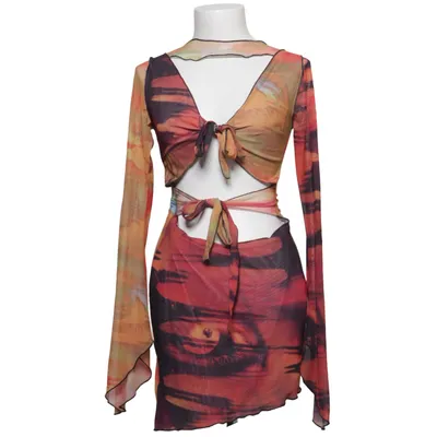 Beach dress (Orange, Red, Multicolored) from Jaded London Elastane, Polyester
