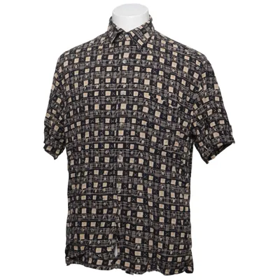 Kortärmad skjorta (Svart, Beige) från Moda Campia Viskos