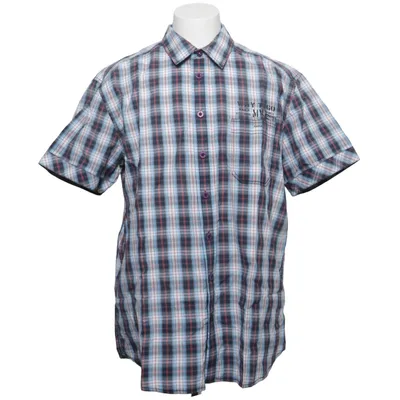 Korte mouwen shirt (Blauw, Wit, Rood) van Man's World Katoen, Polyester