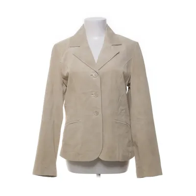 Leren blazer (Beige) van Joy Polyester, Leer