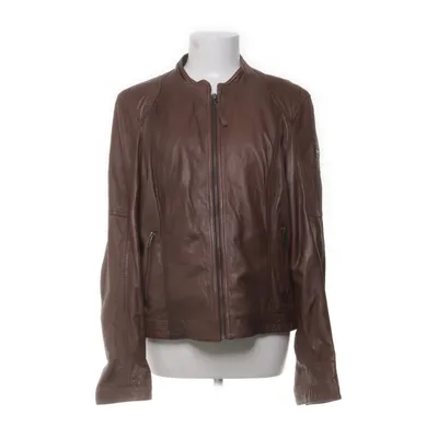 Leren jack (Bruin) van Molltan Katoen, Polyester, Leer