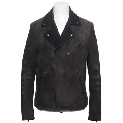 Bikerjacka (Slhray Leather/Wool Biker Jkt) från Selected Homme Skinn, Återvunnen polyester