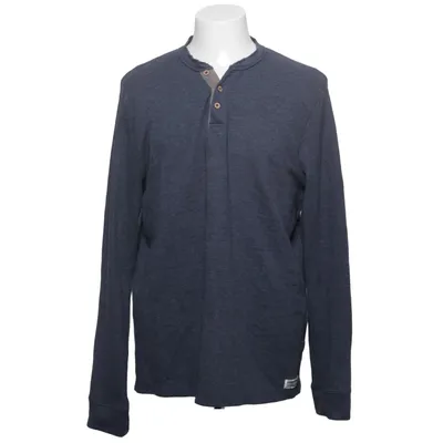 Henley T-shirt (Blå) fra Denim Factory Bomuld, Polyester