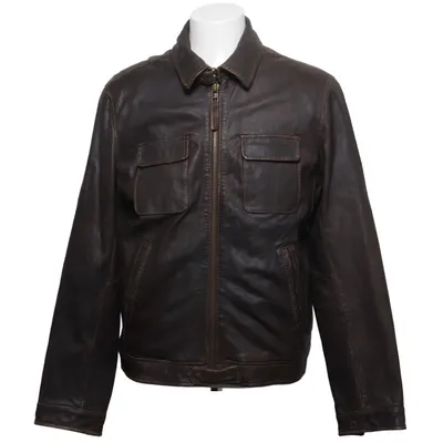 Läderjacka (Brun) från Levi Strauss & Co Bomull, Skinn
