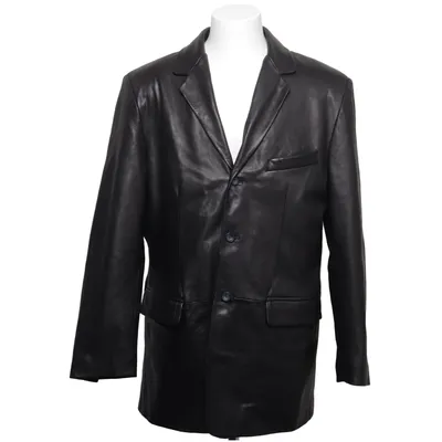 Leren blazer (Zwart) van Trapper Acetaat, Leer, Polyamide, Polyester