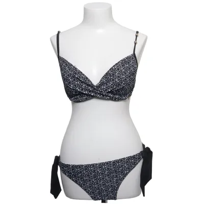 Bikini (Noir, Blanc) de Queentex Élasthane, Polyamide, Polyester