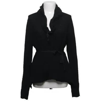 Cardigan cache-cœur (Noir) de Vetono Laine de mouton