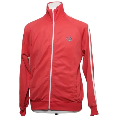 Træningsjakke (Rød, Hvid) fra Fred Perry Bomuld, Polyester