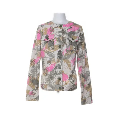Denim jacket (White, Multicolored) from United Colors of Benetton Cotton, Elastane, Polyester