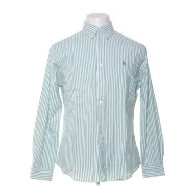 Button down shirt (White, Green) from Ralph Lauren Cotton, Elastane