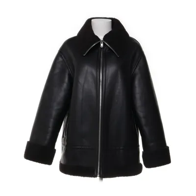 Shearlingjakke (Sort) fra ASOS Design Polyester, Polyurethan, Kunstpels