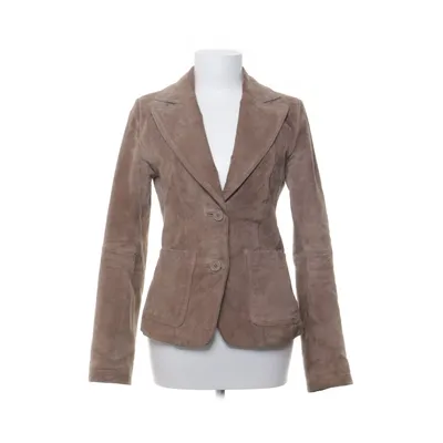 Leren blazer (Bruin) van Madonna Polyester, Leer