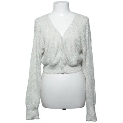 Cardigan (Silver, White) from Heather Polyamide, Polyester, Viscose