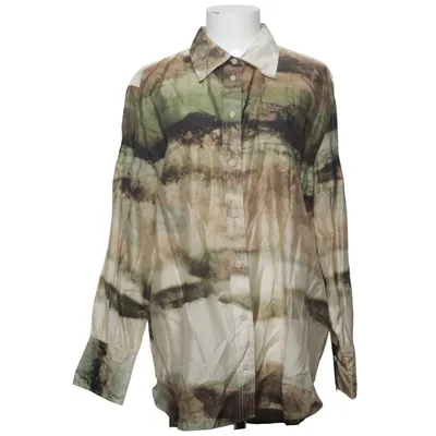 Bluse (Beige, Grøn, Brun) fra Next Lyocell, Polyester
