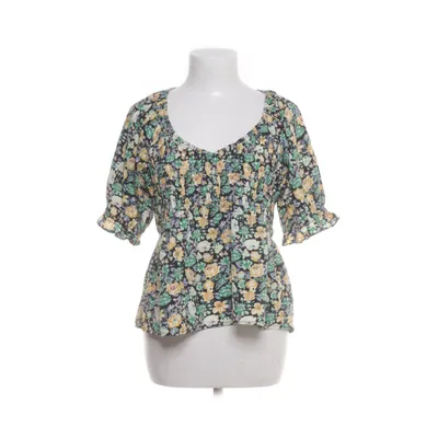 Peplumbluse (Sort, Flerfarvet) fra Pieces Polyester