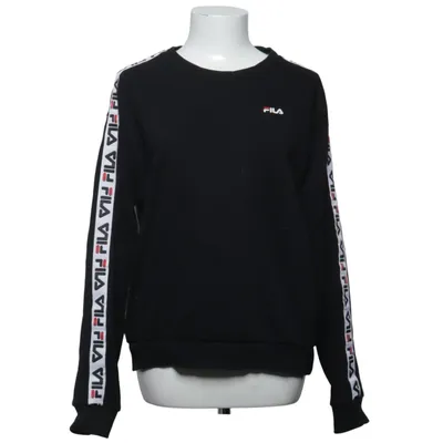 Sweatshirt (Black, White) from Fila Cotton, Polyester