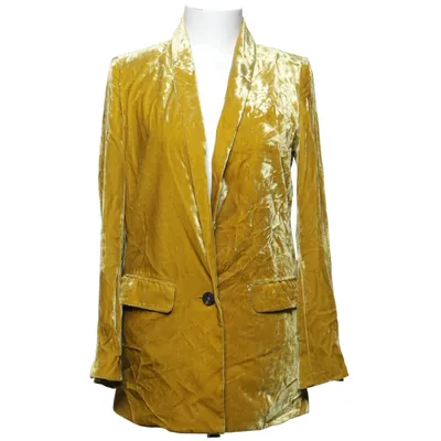 Coat (Yellow) from Mango Suit Polyester, Silk, Viscose
